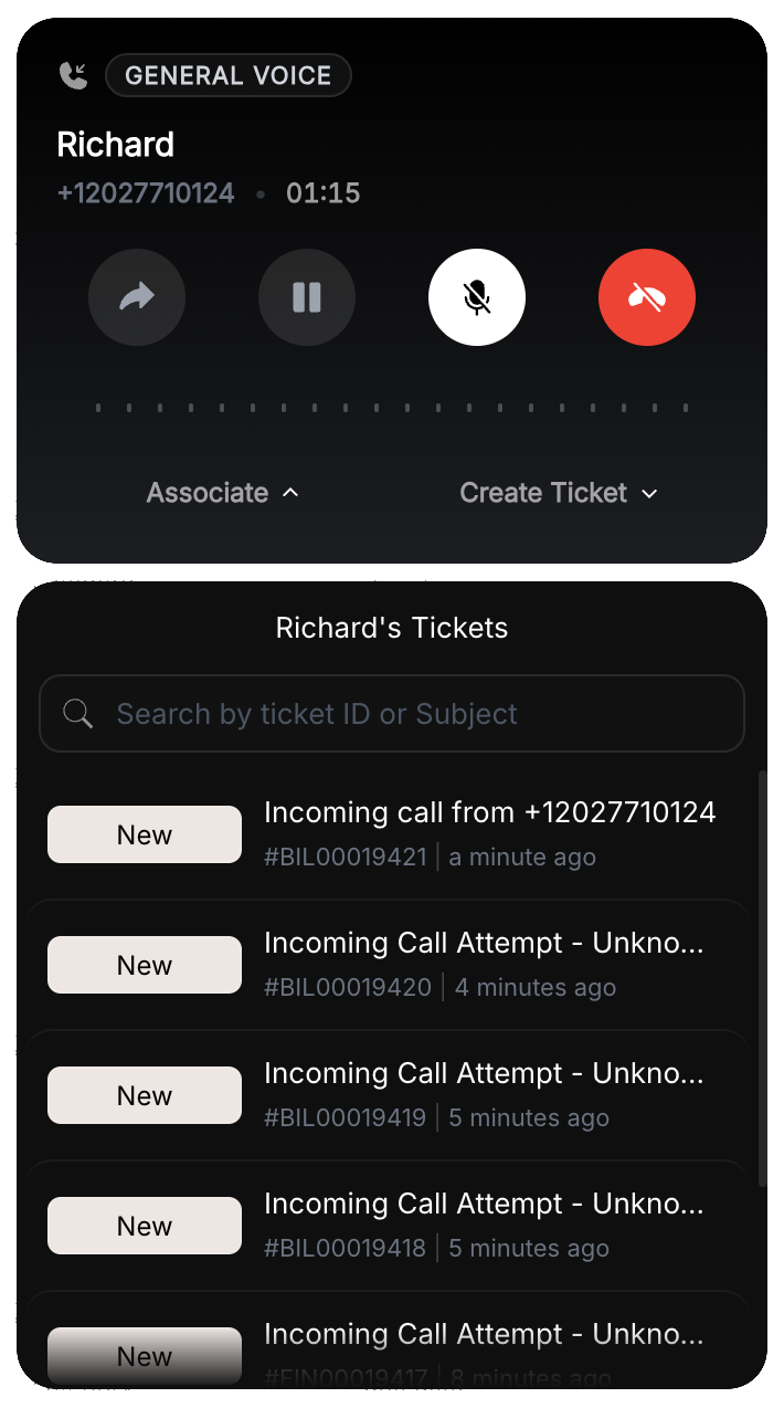 Ticket association, new design